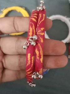 Set of Colorful Bangles with Bells