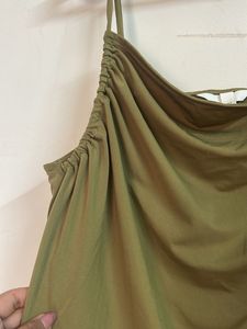 H&amp;M Ruched Spaghetti Strap Tank Top