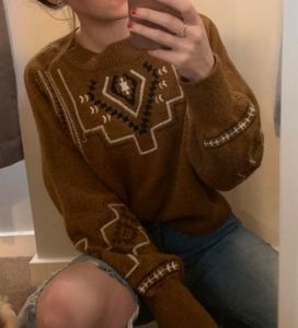 Cozy Geometric Print Sweater