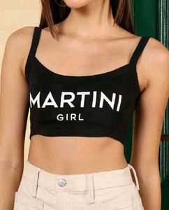 Shein Spaghetti Strap Typographic Chest PrintCrop