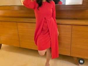 Chic Red Midi Dress
