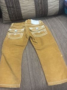 Stylish Corduroy Pants - Mustard Yellow