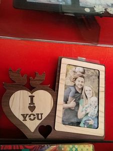 Wooden Picture Frame - I Love You Design