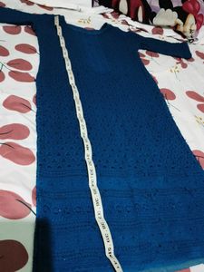 Elegant Blue Textured Kurta