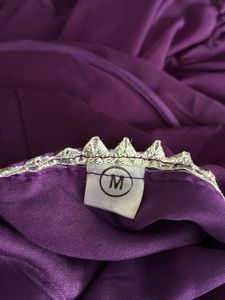 Elegant Purple Anarkali Gown