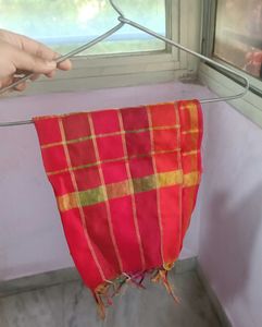 Vibrant Red &amp; Orange Checked Dupatta 😍