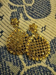 Elegant Gold-Toned Dangle Earrings