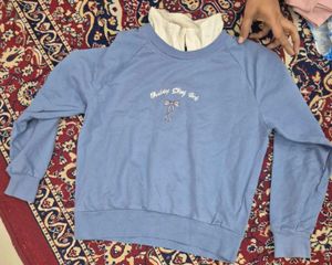 Blue Crew Neck Sweatshirt