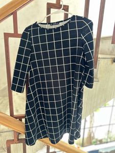 New black checked dress