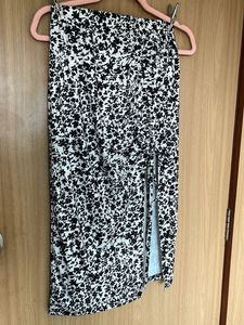 Chic Floral Print Drawstring Skirt