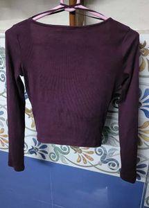 ZARA fitted square neck crop top