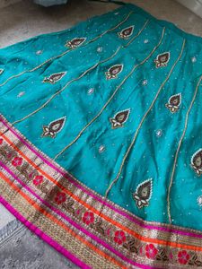 Beautiful Teal Embroidered Lehenga only