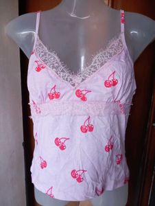 Cute Cherry Print Camisole Top