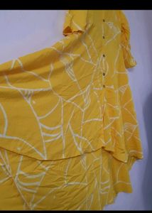 Vibrant Yellow Printed Kurta