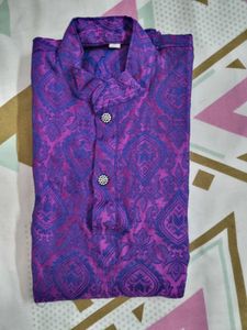 Boys' Purple Kurta Pajama Set