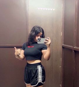 Black Crop Top with Slogan