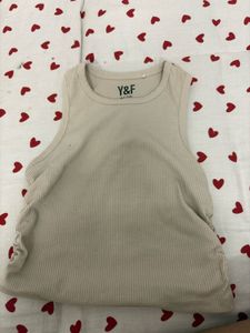Ribbed Ruched Tank Top