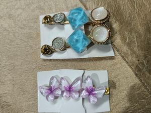Cute Floral Hair Clips &amp; Earrings Set