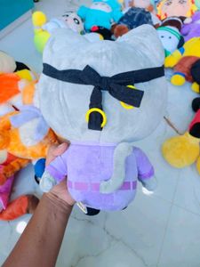 Cute Gray Cat Plush Toy