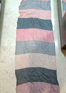 Striped Scarf - Pink & Grey