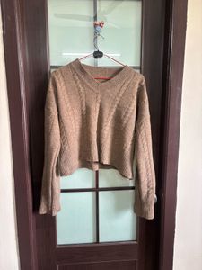 Cozy Cable Knit V-Neck Sweater