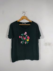 Black Embroidery Top (Women's)