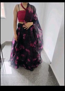 skirt with top and dupatta