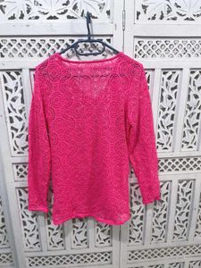 💝Sheer Lace V-Neck Long Sleeve Top G