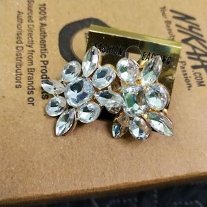 white stone earings