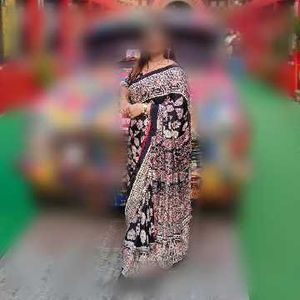 mirror work modal silk saree