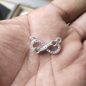 Pure Silver Infinity Heart Pendant/mangalsutra