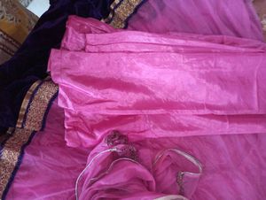 Pink &amp; Purple Anarkali Suit