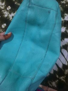 coach Stylish Blue Leather Tote Bag