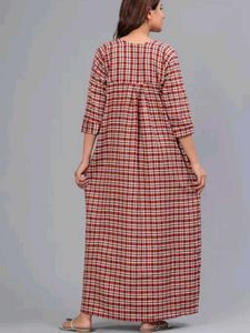 Red &amp; White Checkered winter nighty