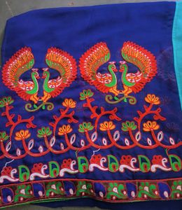 classic blue Embroidered Saree💠