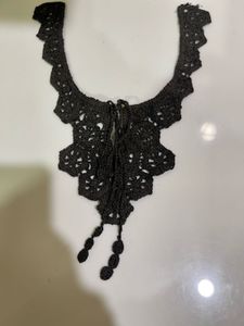 Embellished Lace Collar Applique