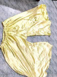 satin free size plazo