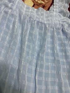 Cute Baby Blue Gingham Top