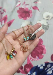 Bundle of 4 Necklaces - Heart, Swan & More