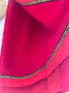 PURE GEORGETTE RED SAREE with blouse