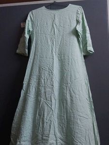 Light Blue Striped Kurta with Silver Detail