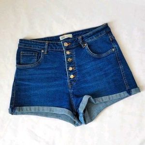 Zara High Waisted Denim Shorts LR-79