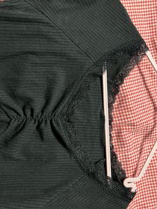 Black Y2K Lace Camisole Top