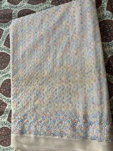 Pastel Embroidered Fabric