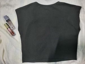 Negotiate this Black Cropped Top