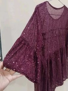 Sparkling Sequin Peplum Top