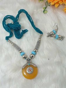 oxidised jewellery neck set