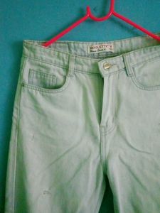 Distressed Light Wash Denim Jeans