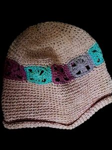 Handmade Crochet Beanie Hat PINK