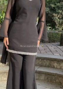 Y2k Elegant Black 90s Inspired Siyara Set